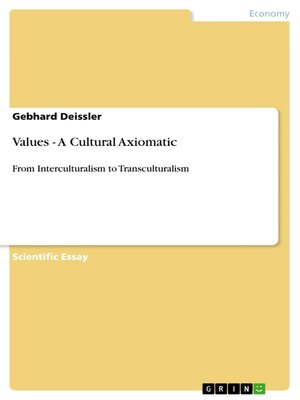 cover image of Values--A Cultural Axiomatic